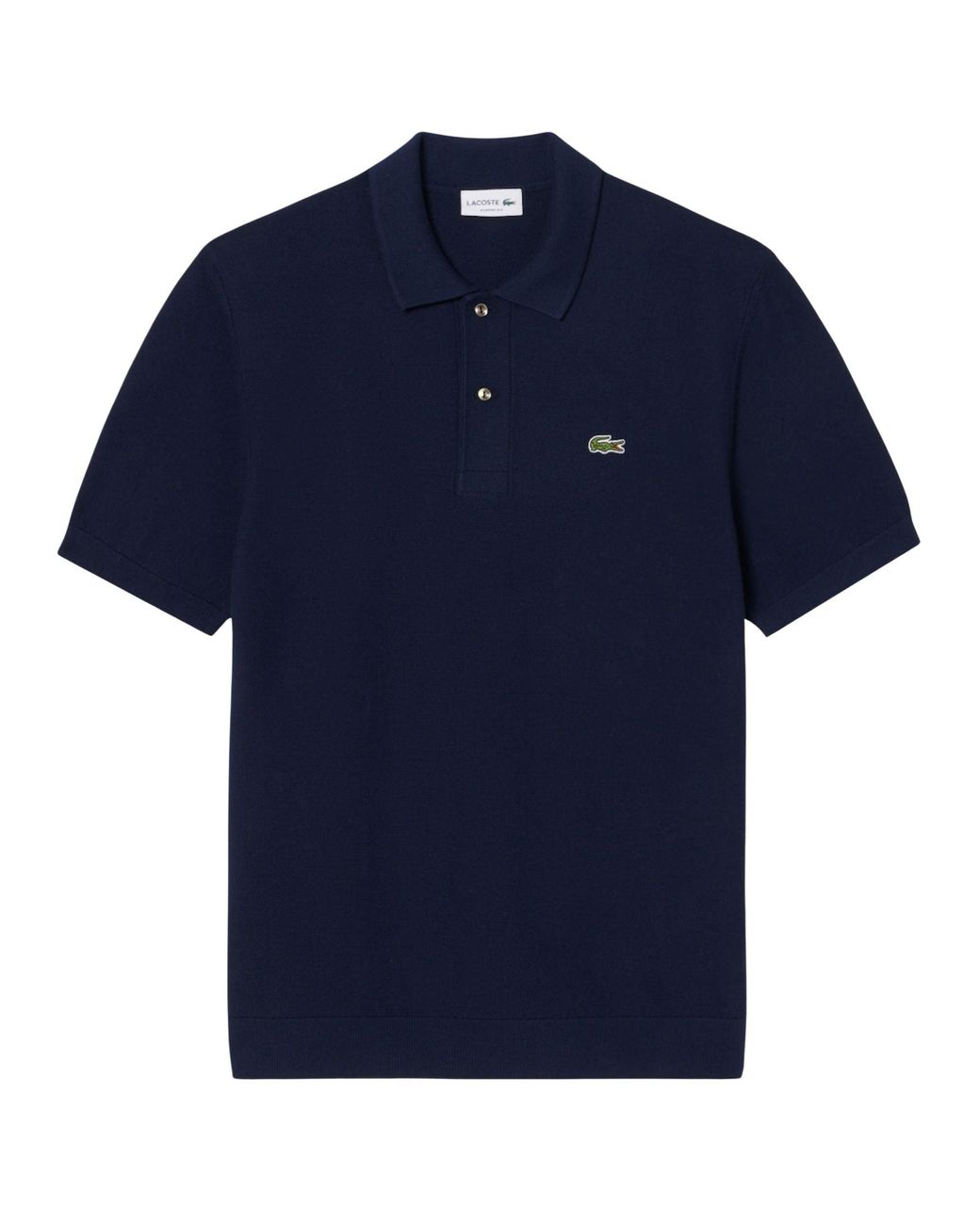 Lacoste Blue Knitted Polo Shirt for men