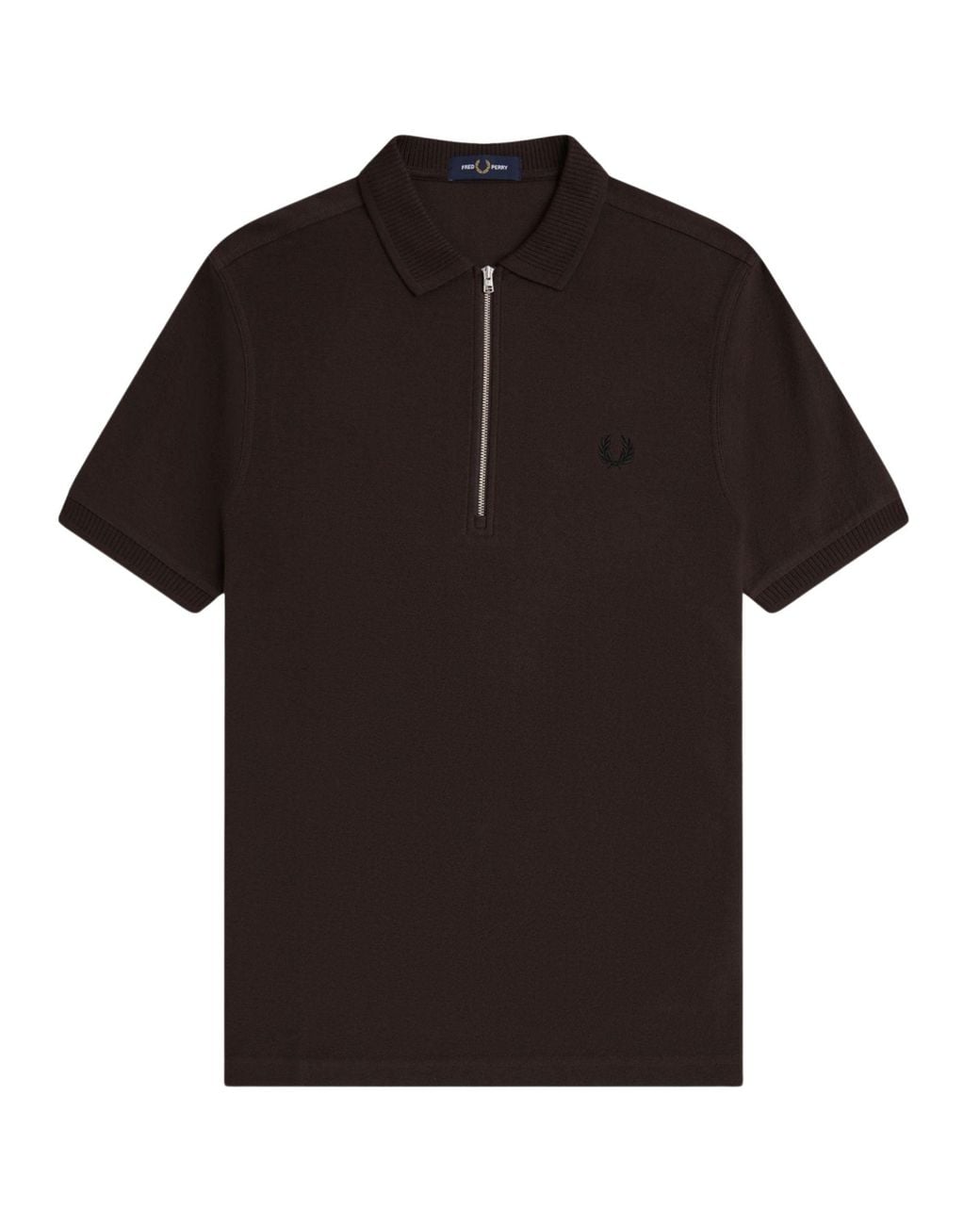 Fred Perry Black Crepe Pique Polo Shirt for men