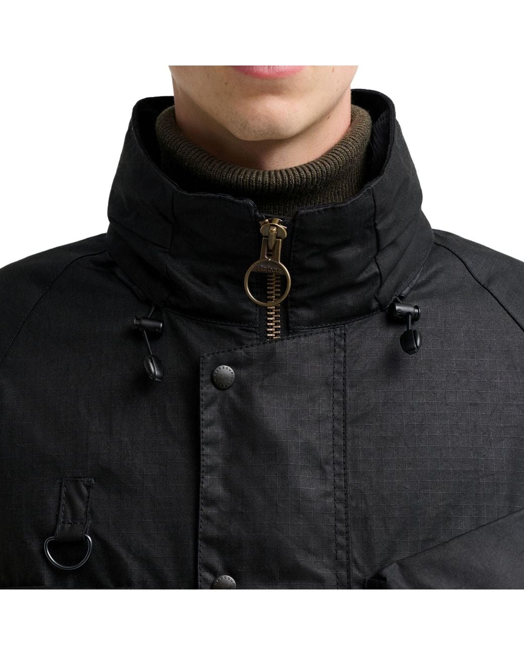 Barbour X Norbit Black Ripstop Wax Jacket for men