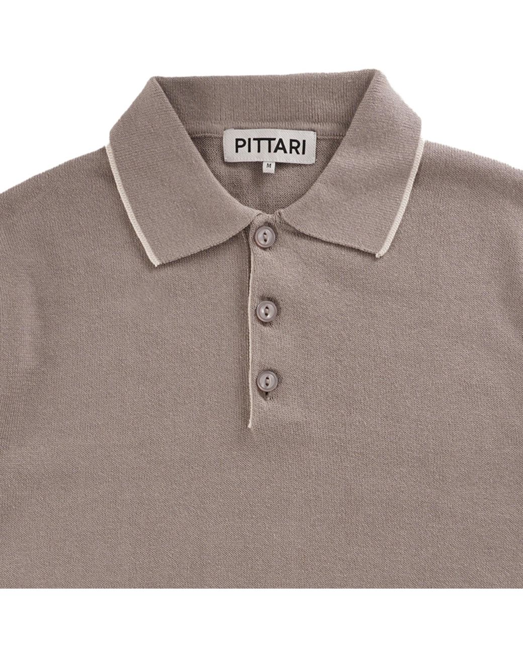 Pittari Gray Short Sleeve Polo Tipping for men