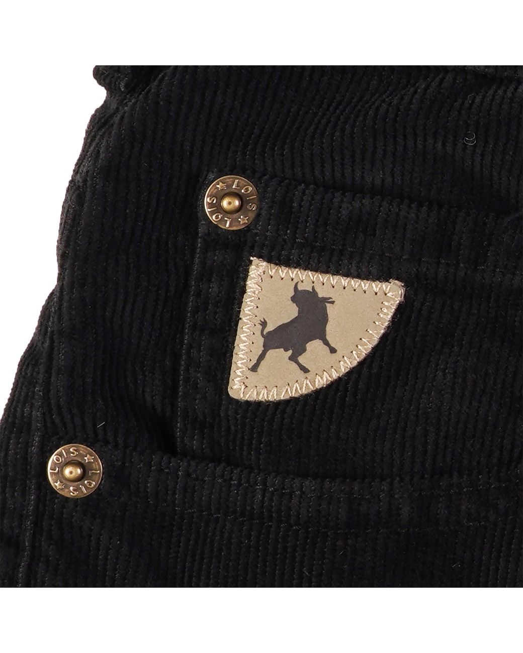Lois Black Sierra Thin Corduroy Trousers for men