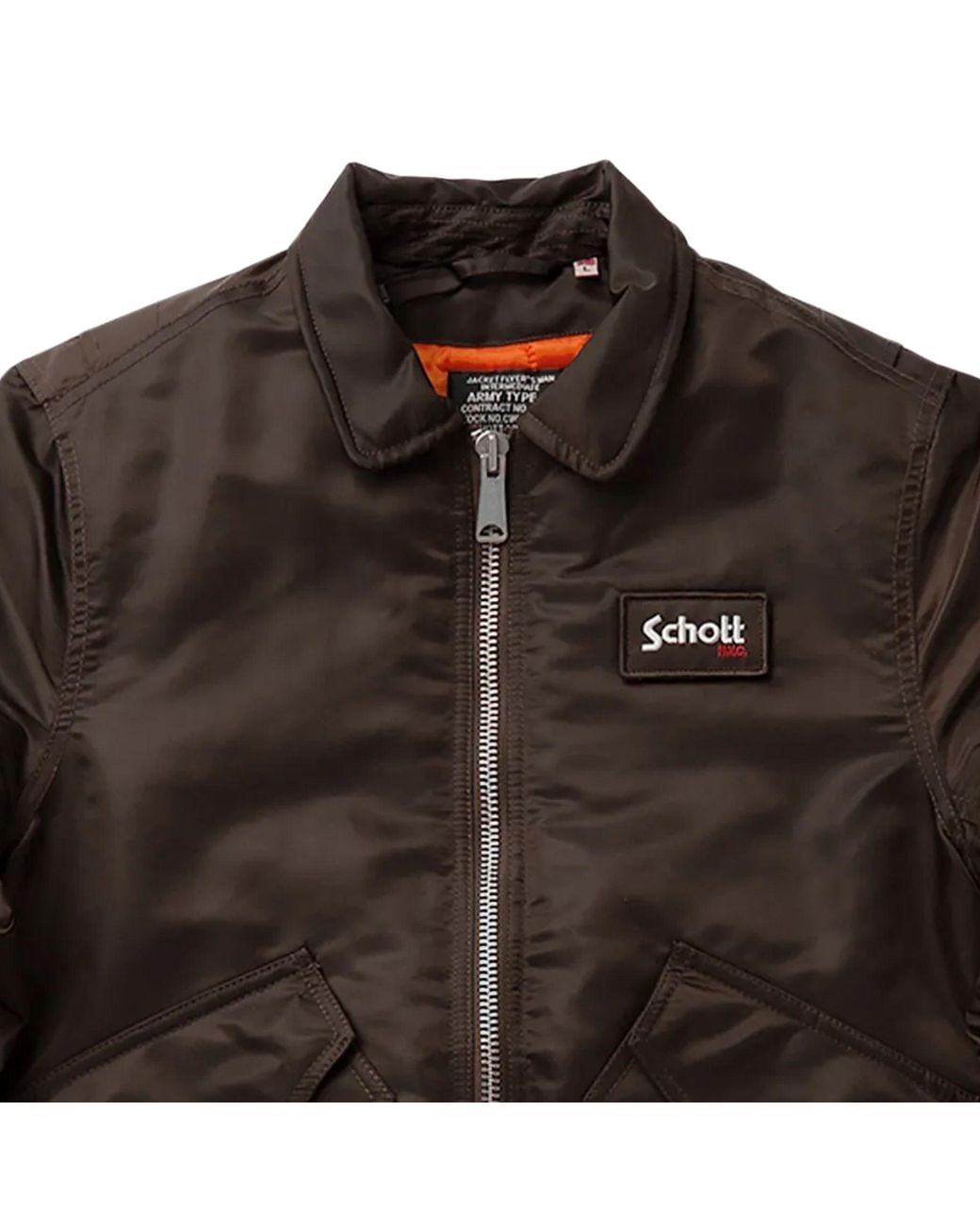 Schott Nyc Black Cwu Bomber Jacket for men