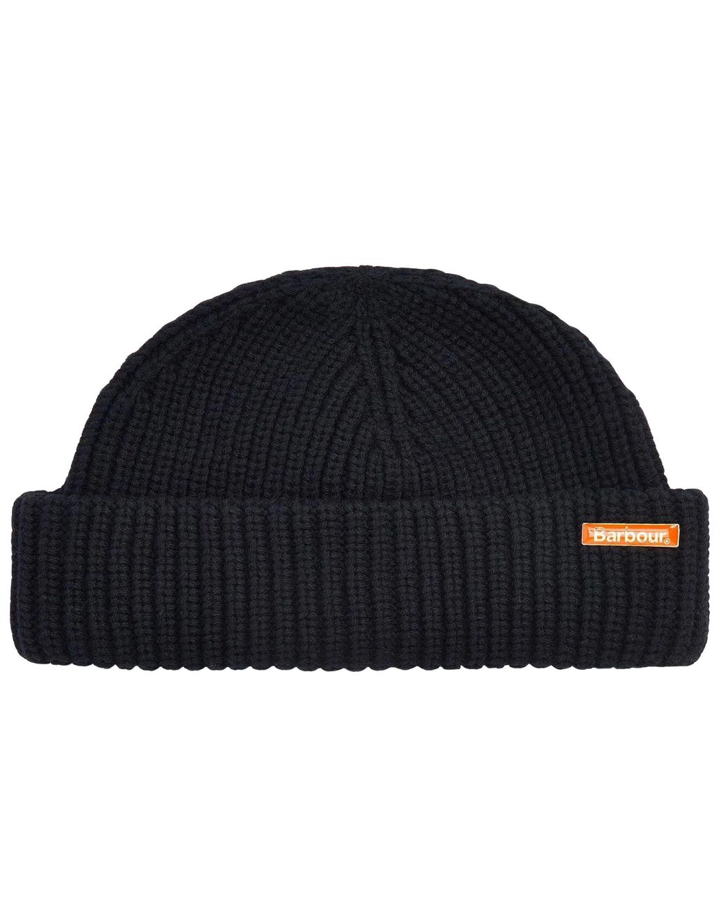 Barbour Black Mosely Fisherman Beanie for men