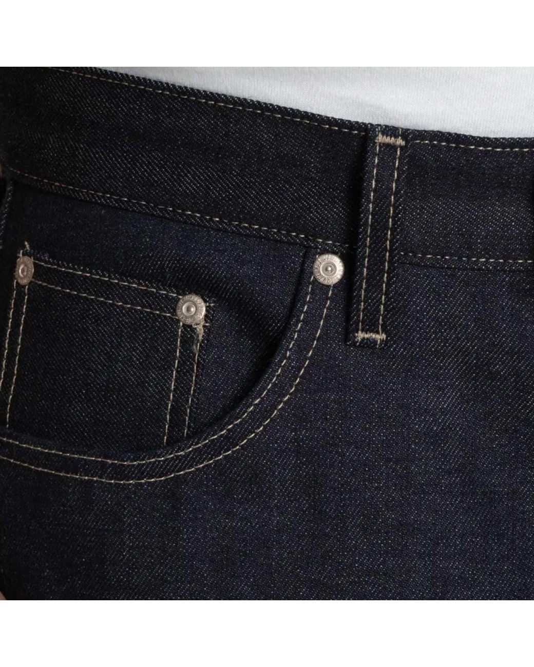 Naked & Famous Blue Strong Guy Fox Fibre Weft for men