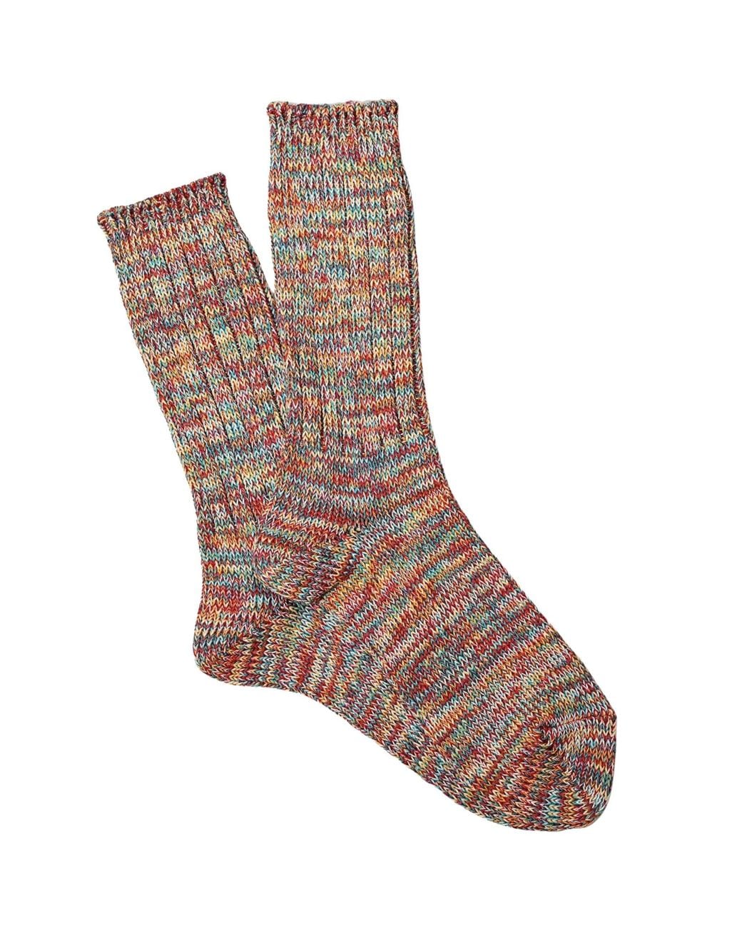 Anonymous Ism Brown 5 Colour Mix Crew Sock for men