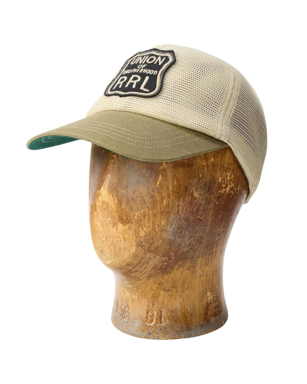 RRL Metallic Logo-Patch Mesh Trucker Cap for men
