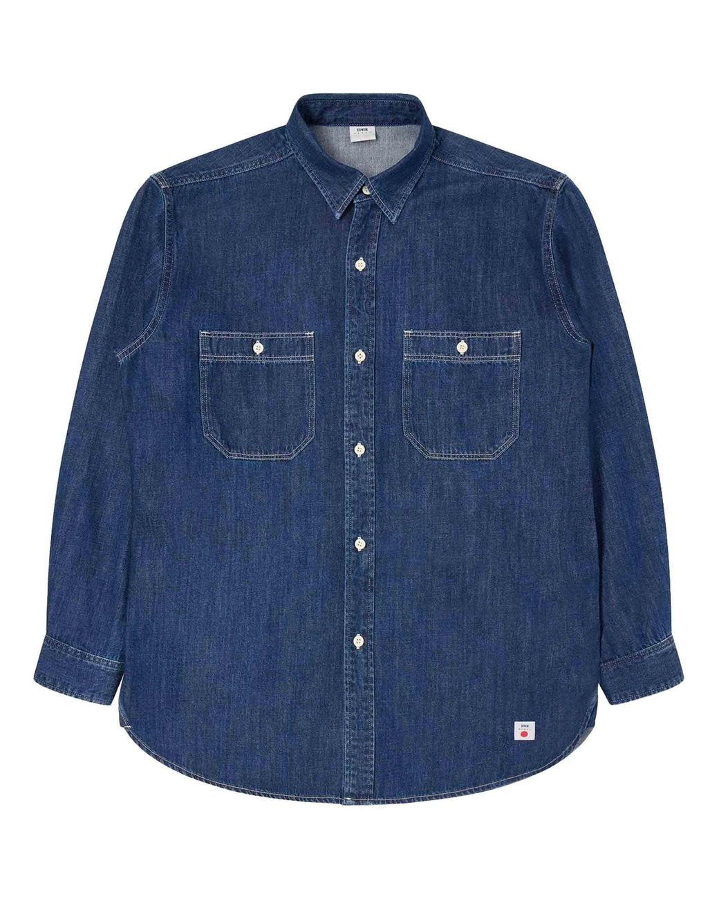 Edwin Blue Denim Work Shirt for men