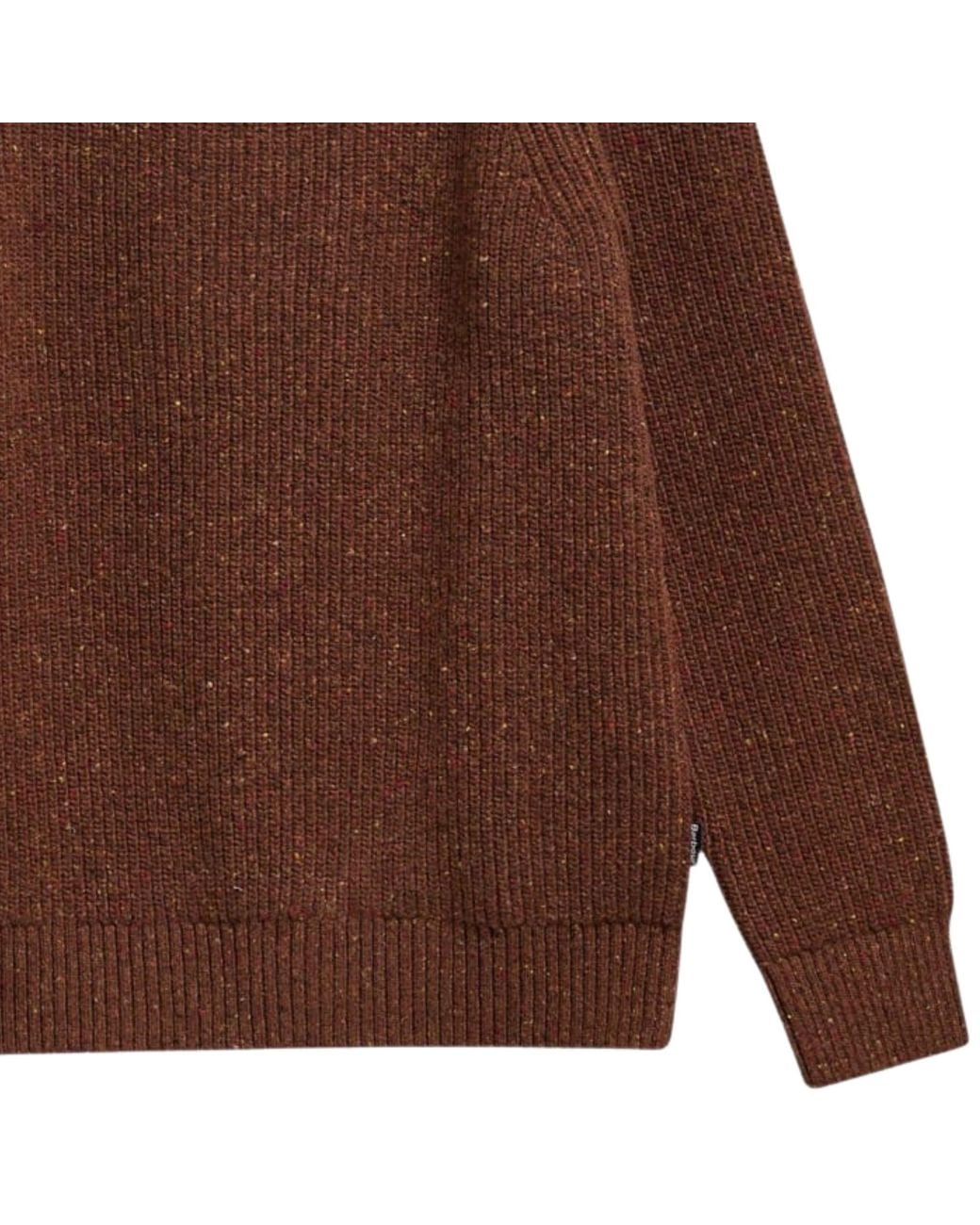 Barbour Brown Fleck Half Zip for men