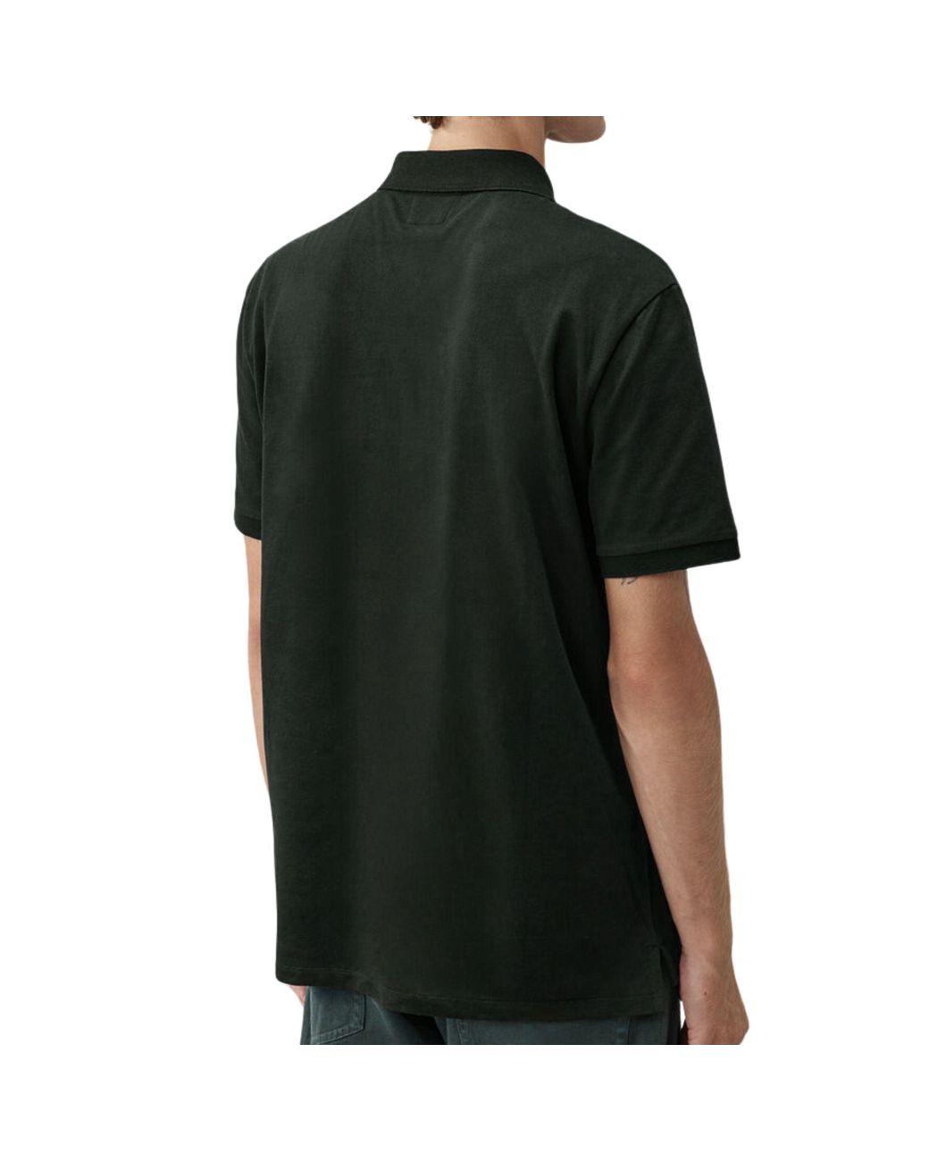 C P Company Green Stretch Piquet Short Sleeve Polo for men