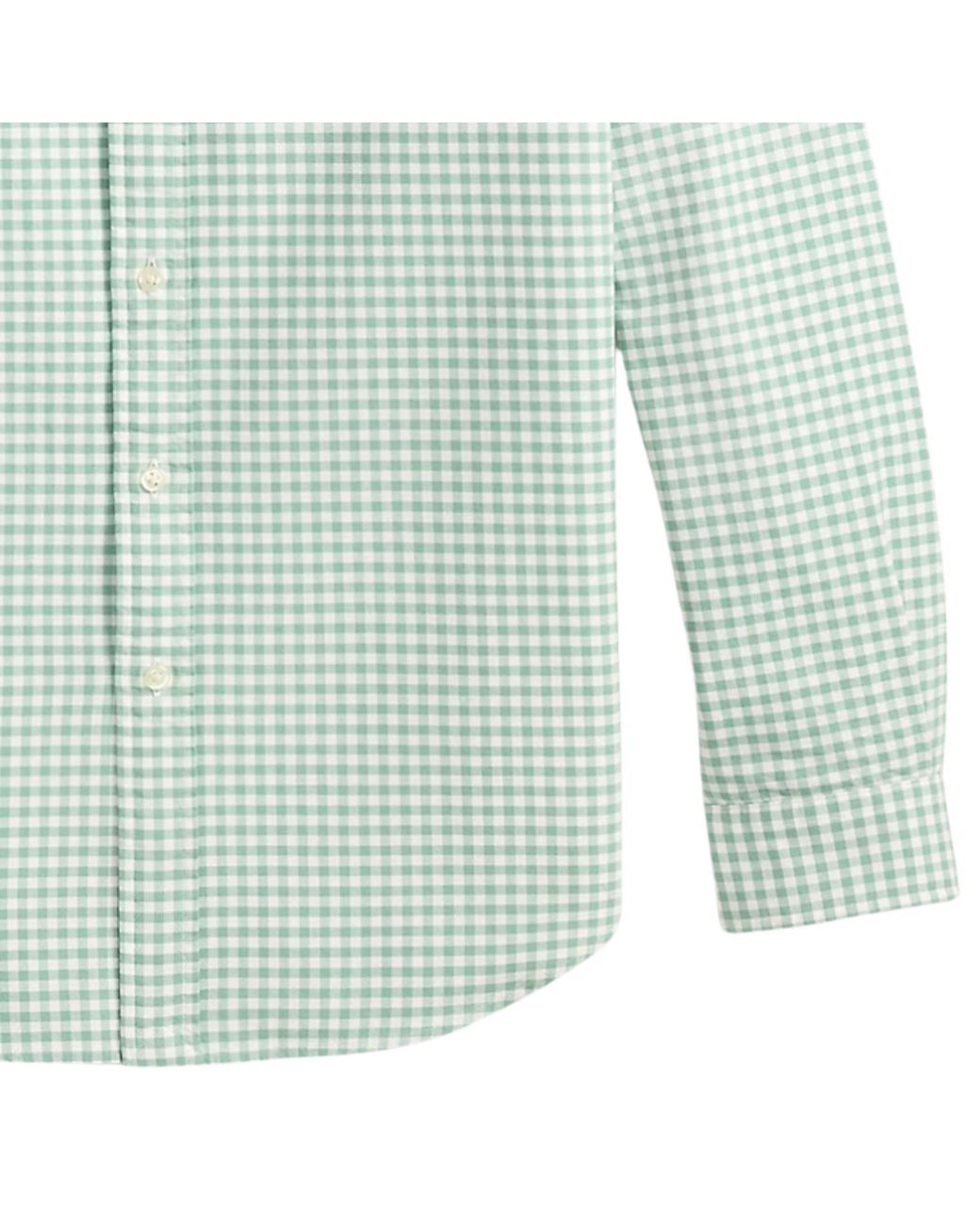 Polo Ralph Lauren Green Custom Fit Gingham Oxford Shirt for men