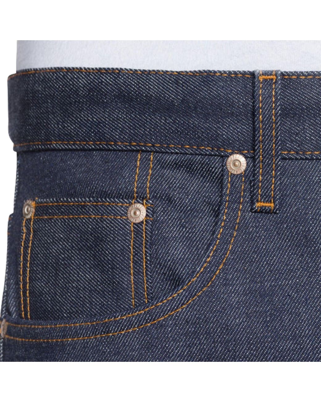 Naked & Famous Blue Weird Guy Dirty Fade Denim Jeans for men