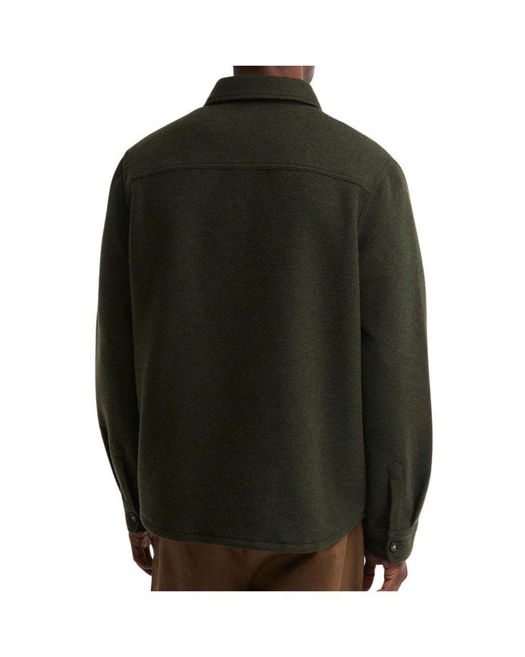 Barbour Black Marltown Tailored Wool Blend Overshirt for men