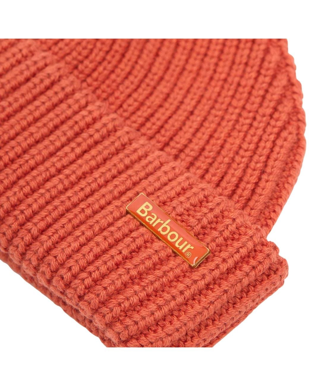 Barbour Red Mosely Fisherman Beanie for men