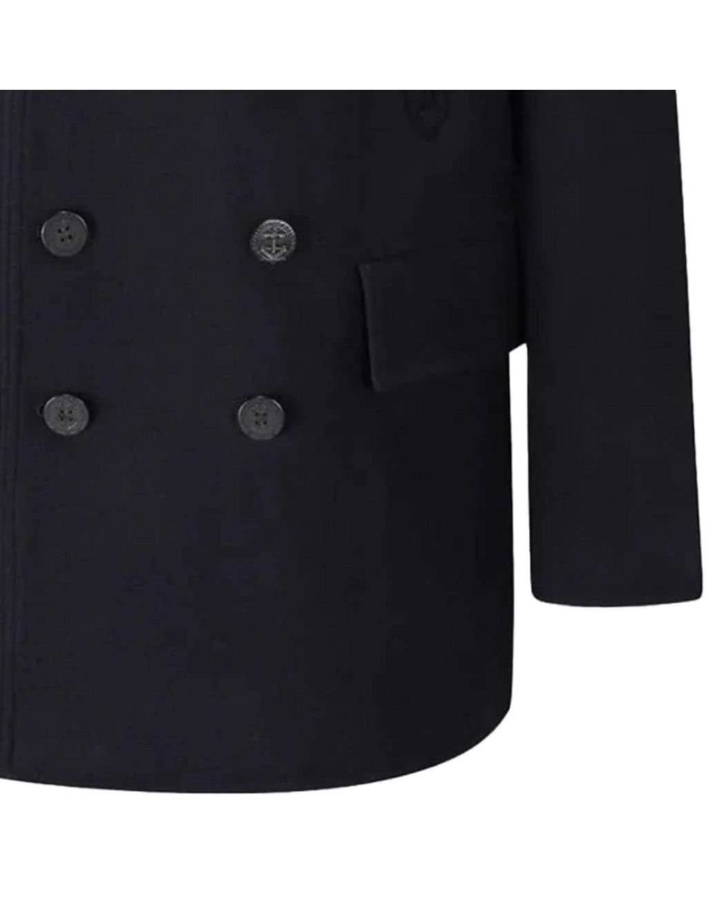 Gloverall Blue Churchill Peacoat for men