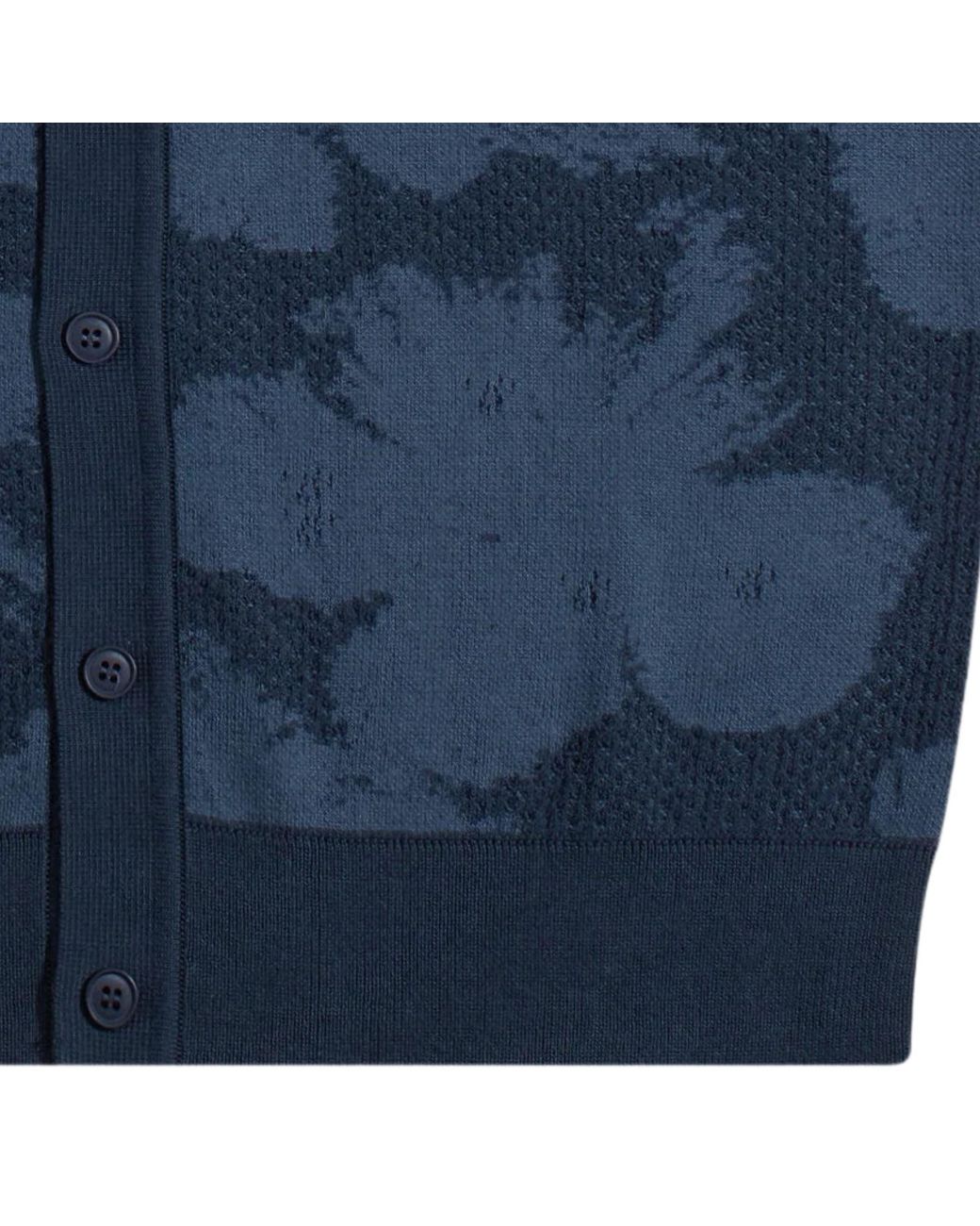 Far Afield Blue Zigger Knitted Shirt for men