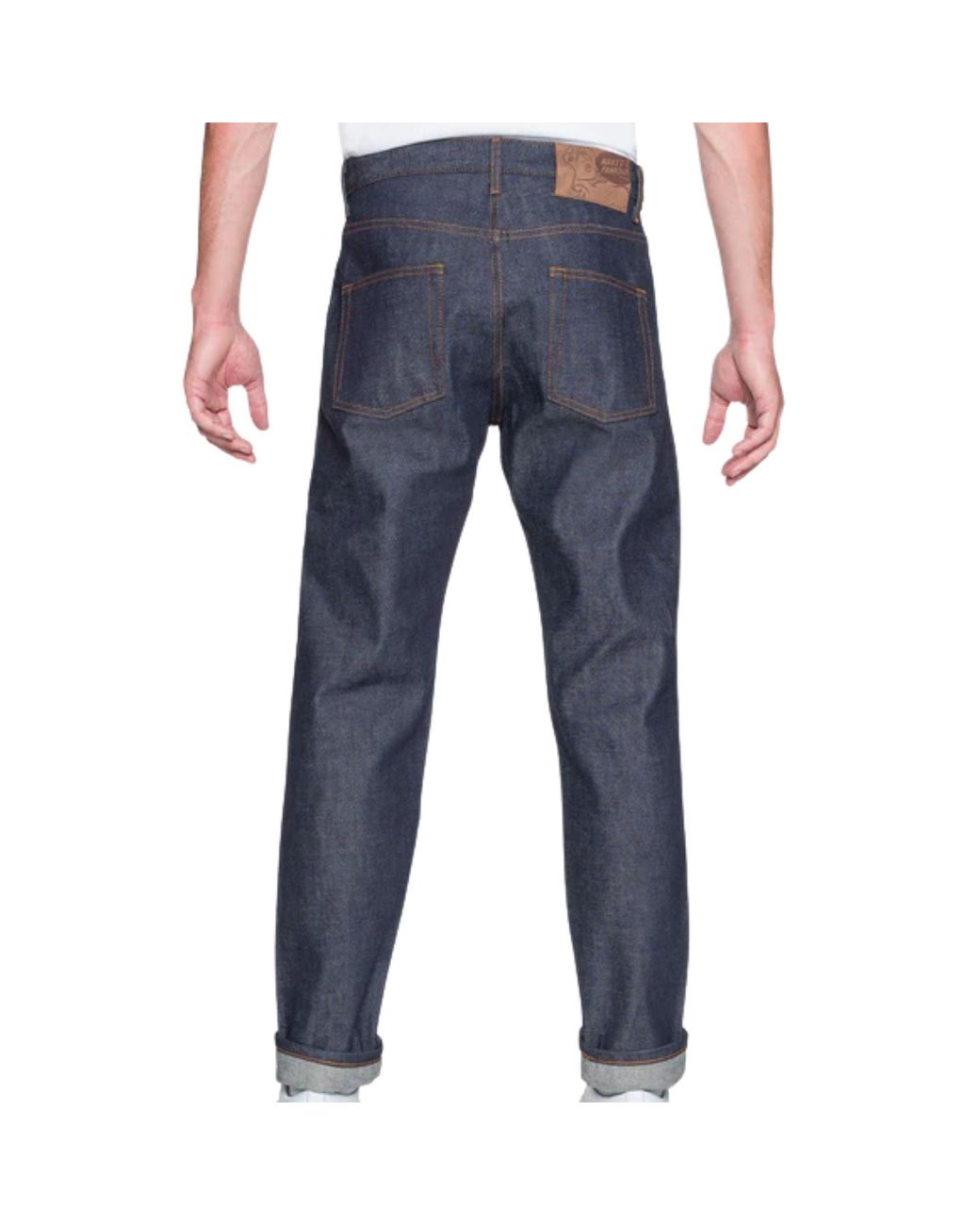 Naked & Famous Blue Weird Guy Dirty Fade Denim Jeans for men