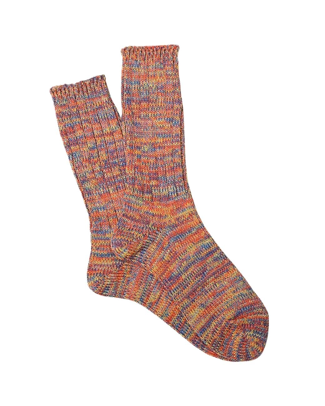 Anonymous Ism Red 5 Color Mix Crew Sock for men