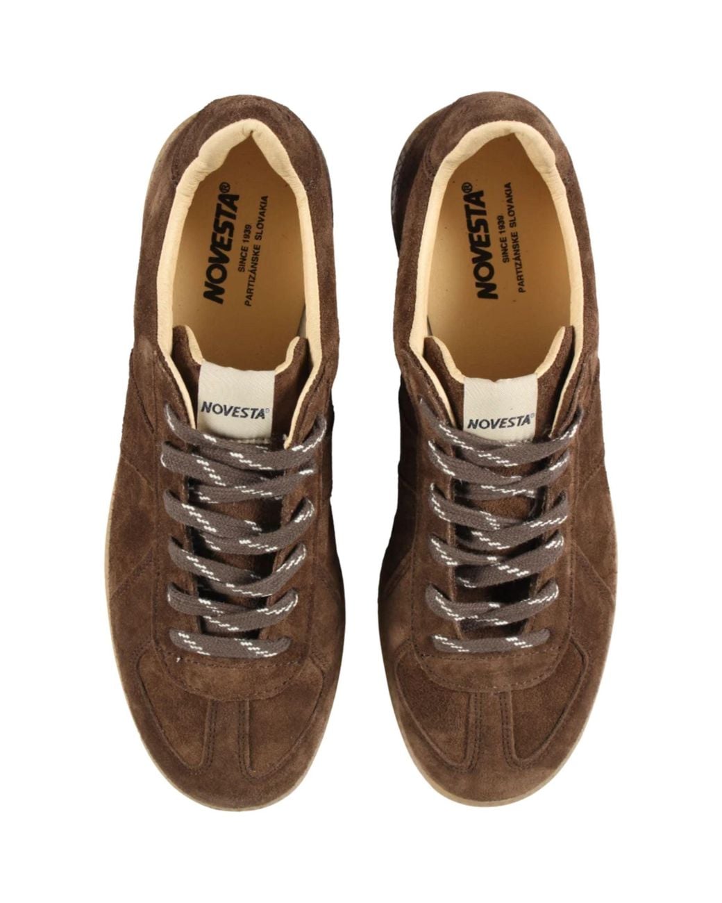 Novesta Brown All Suede German Army Trainer Gat for men