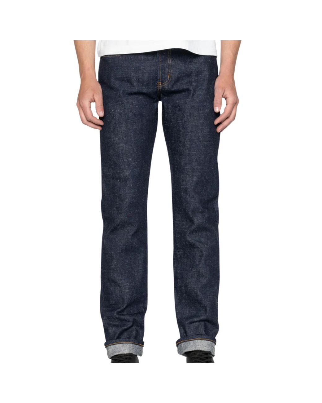 Naked & Famous Gray Weird Guy Brawler Selvedge for men