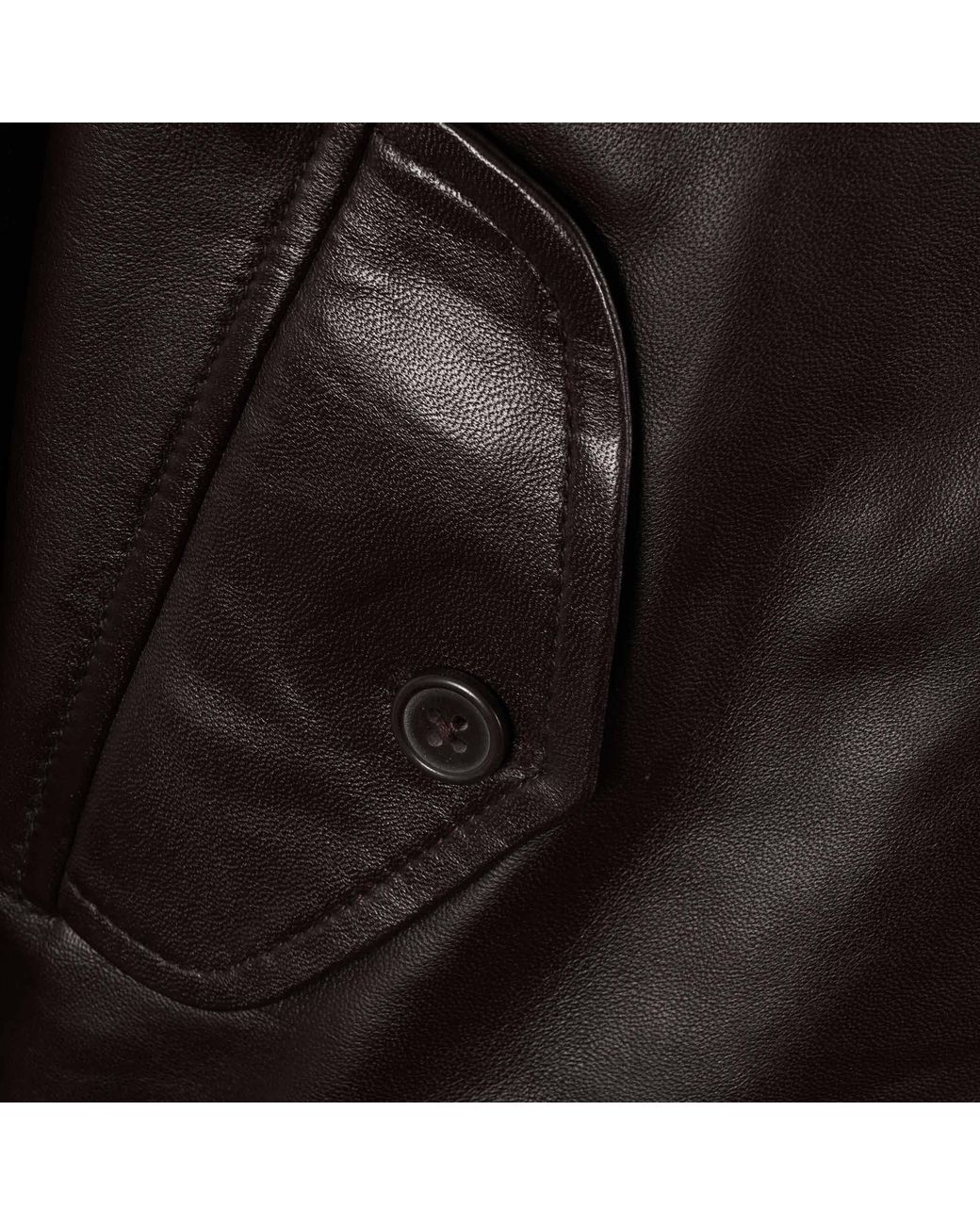 real hoxton Black Leather Harrington Jacket for men