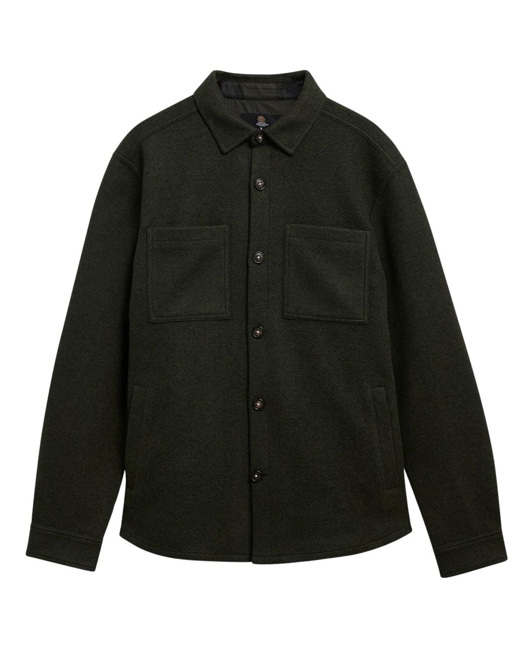Barbour Black Marltown Tailored Wool Blend Overshirt for men