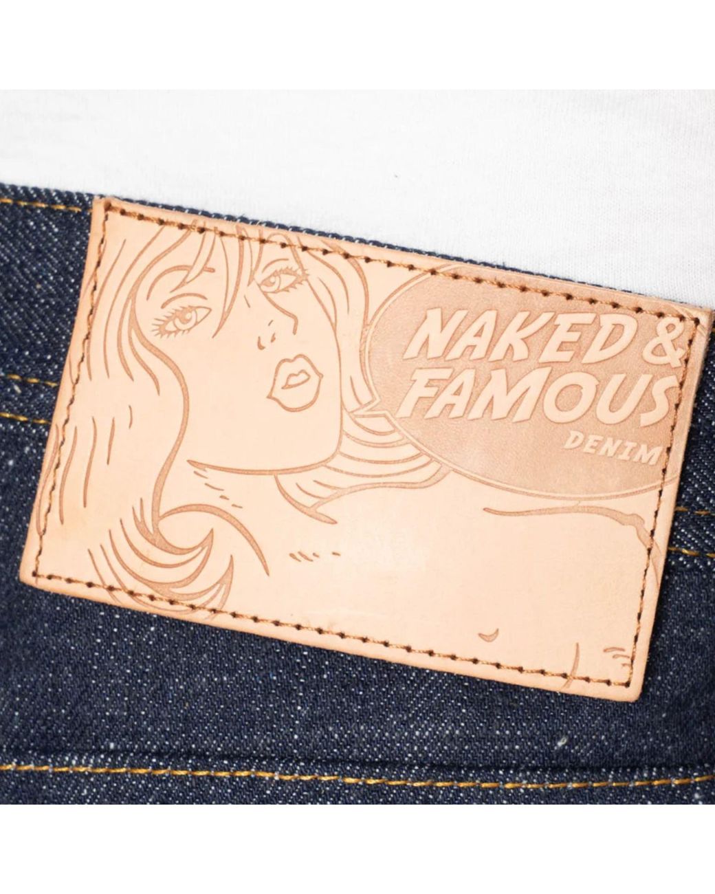 Naked & Famous Gray Weird Guy Brawler Selvedge for men
