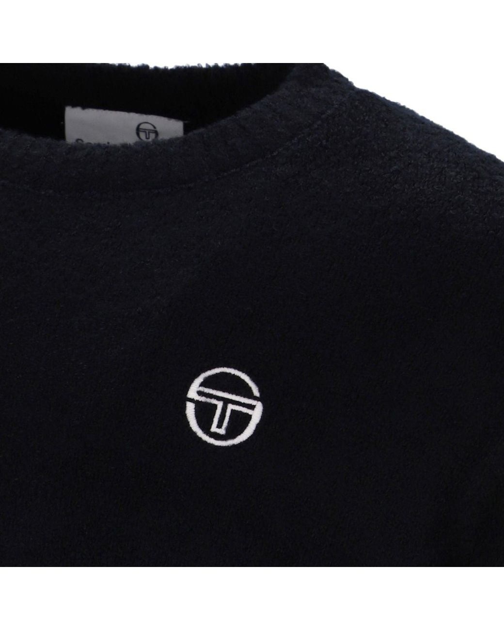 Sergio Tacchini Black Caputo Crewneck Knitted Jumper for men