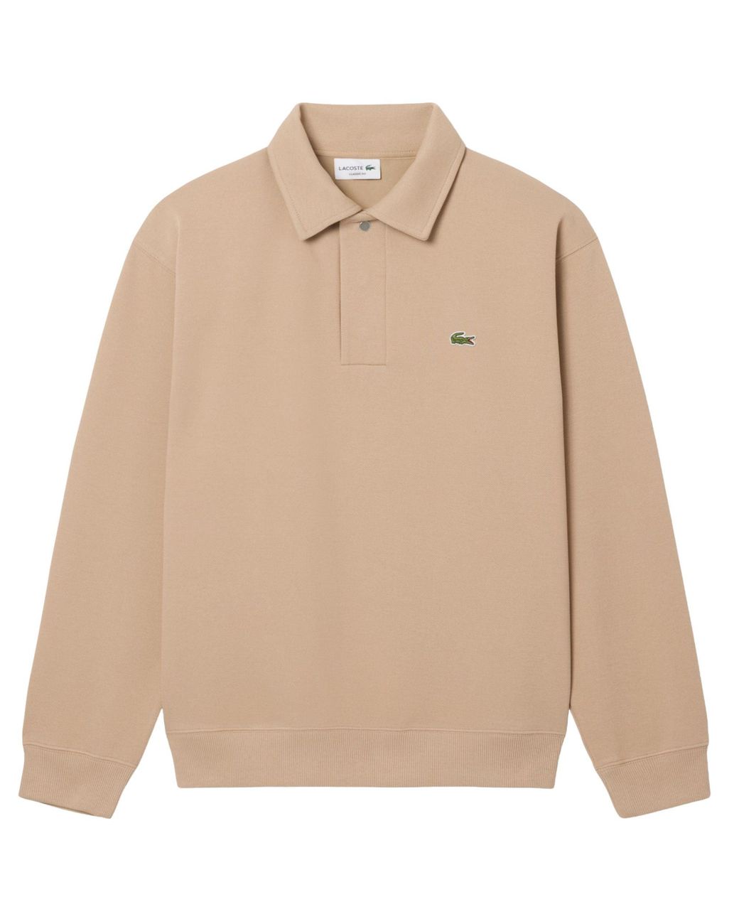 Lacoste Natural Polo Collar Piqué Sweatshirt for men