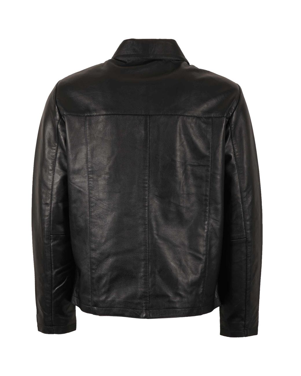 real hoxton Black Classic Leather Jacket for men