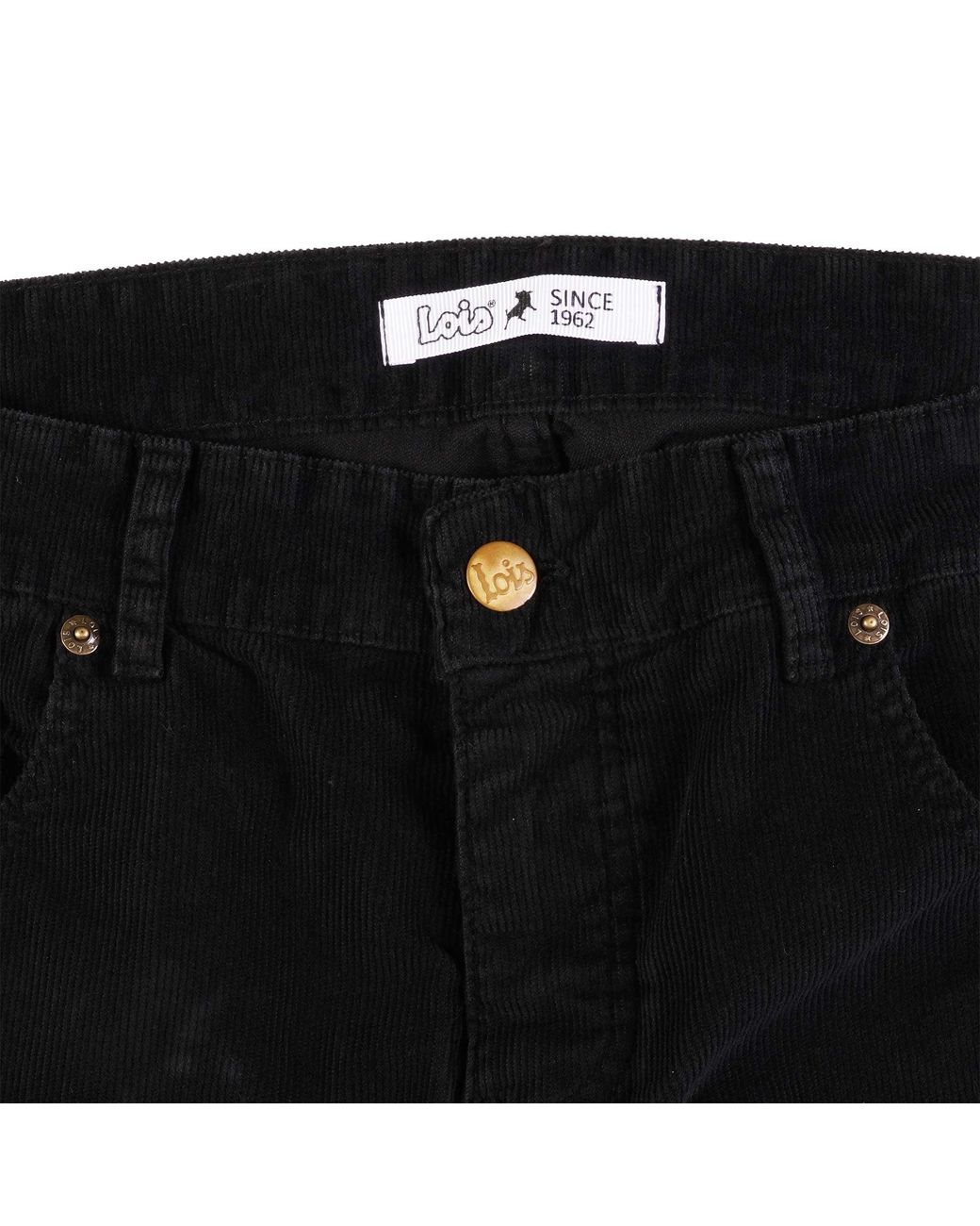 Lois Black Sierra Thin Corduroy Trousers for men