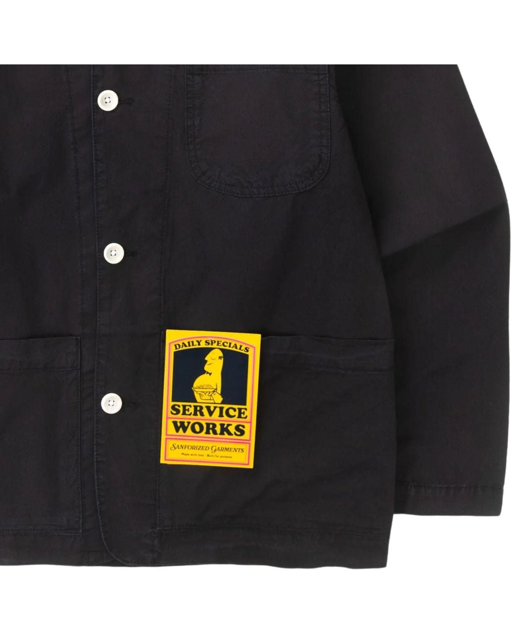 Service Works Black Tech Twill Easy Chef Shirt for men