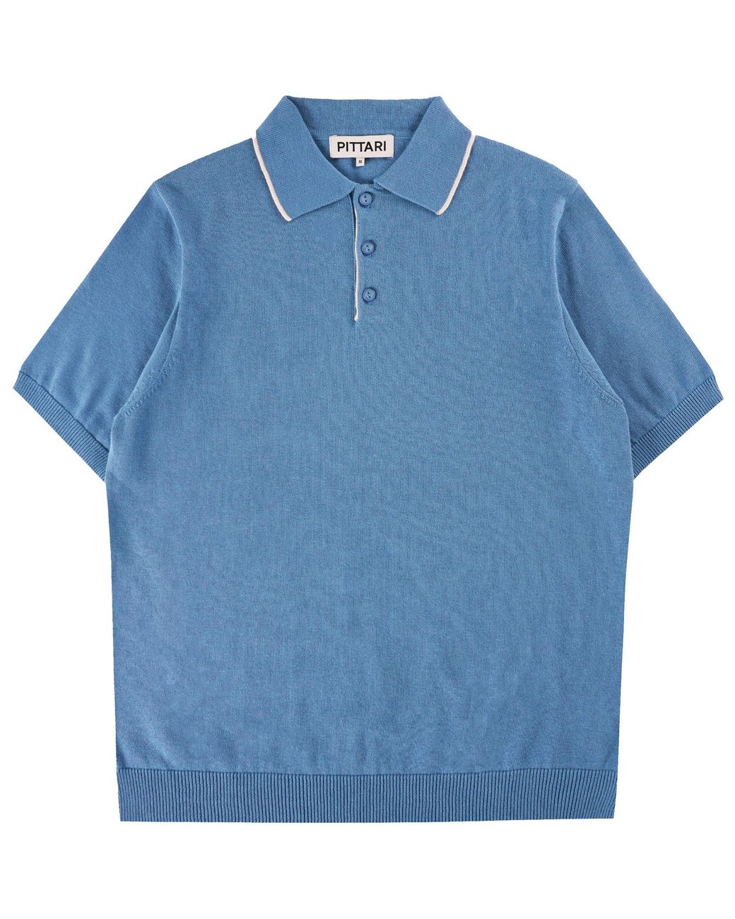 Pittari Blue Short Sleeve Polo Tipping for men