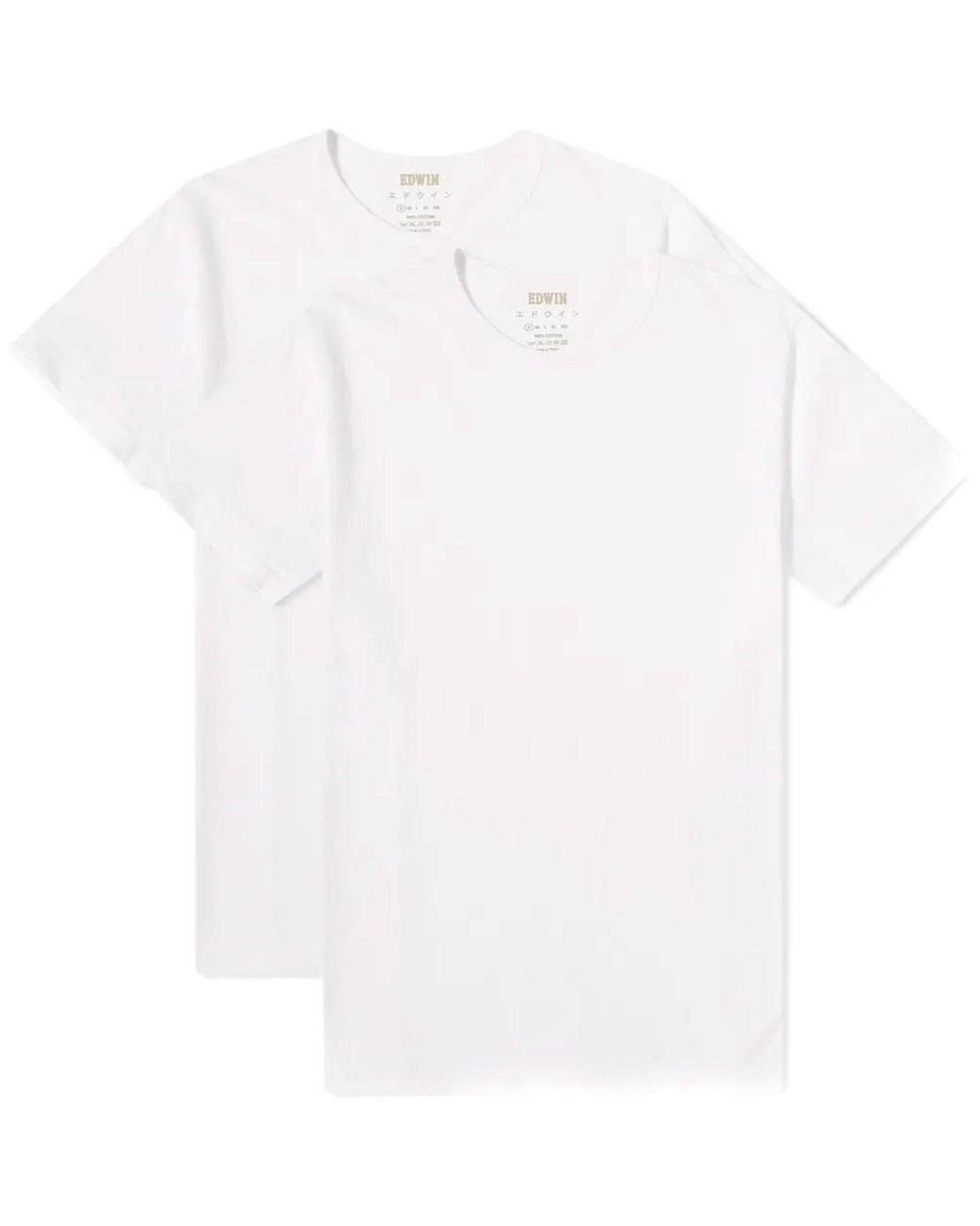 Edwin White Double Pack T-Shirt for men
