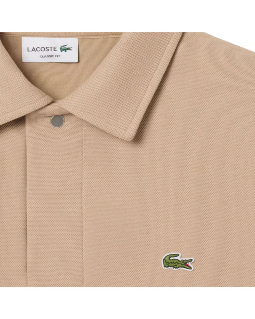 Lacoste Natural Polo Collar Piqué Sweatshirt for men
