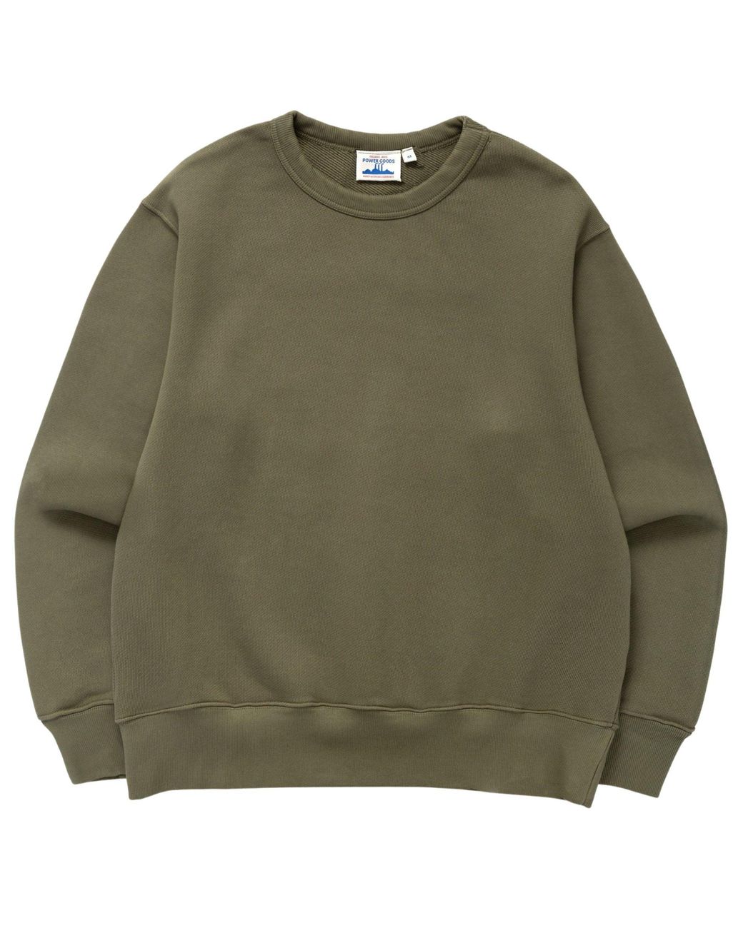 Power Goods Green Loopback Crewneck for men
