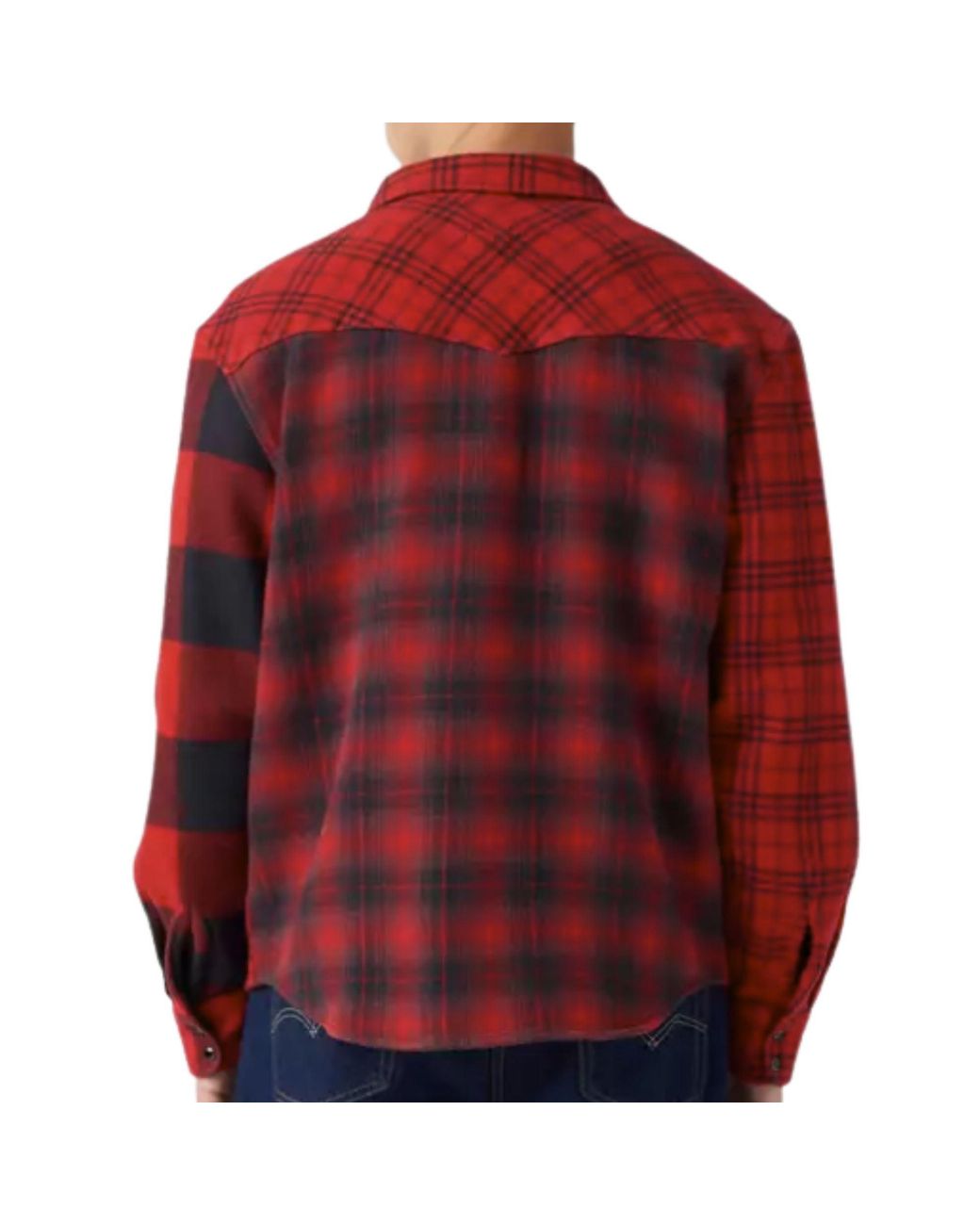 Levi's Red Levi's Pieced Relaxed Western Shirt for men