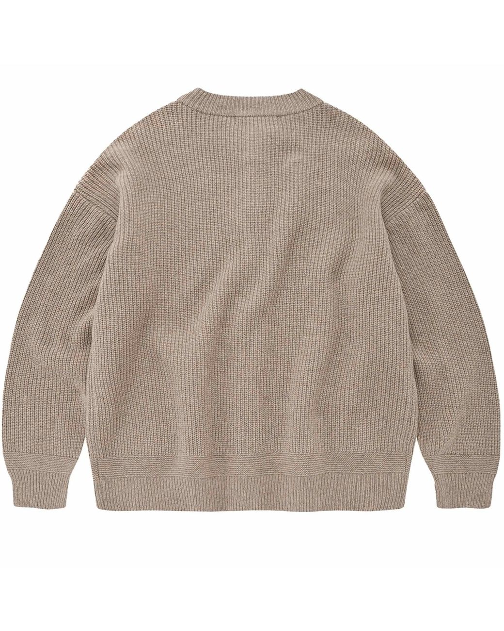 FRIZMWORKS Gray Heavy Wool Round Cardigan for men