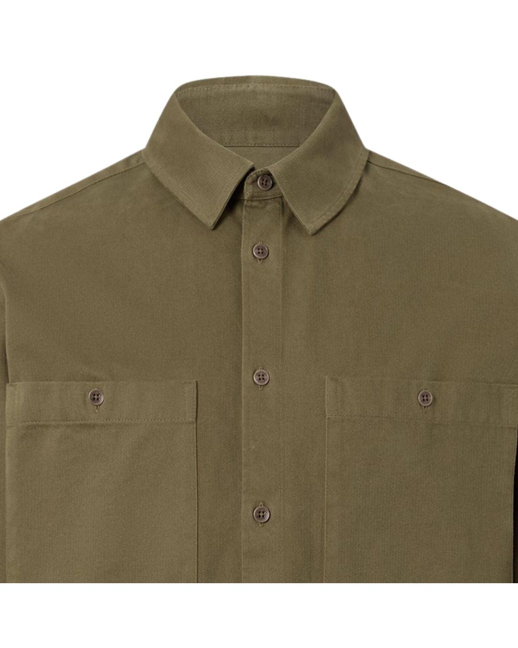 Belstaff Green Outpost Shirt Cotton Herringbone for men