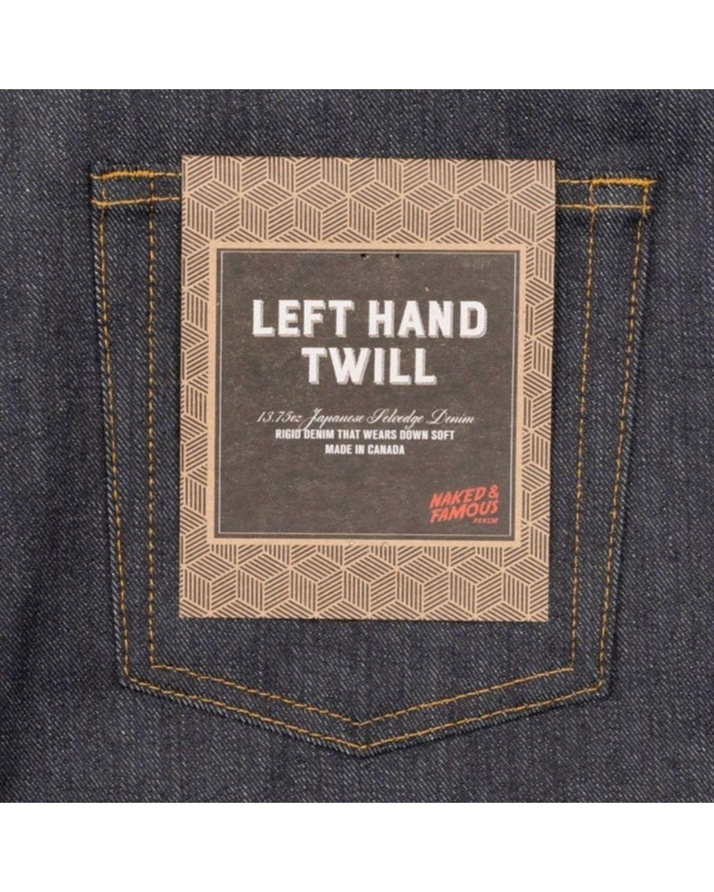 Naked & Famous Gray True Guy Left Hand Twill for men