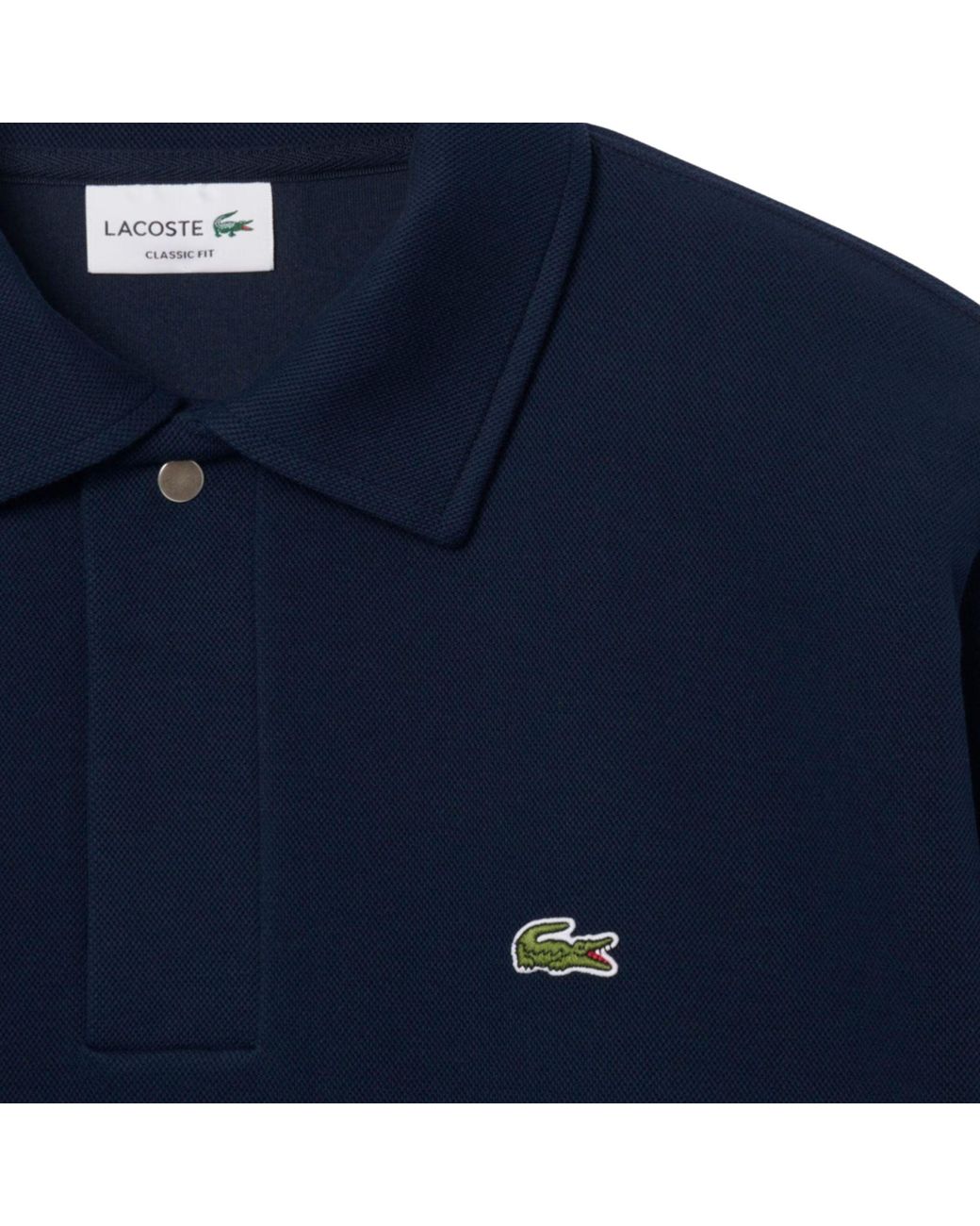 Lacoste Blue Polo Collar Piqué Sweatshirt for men