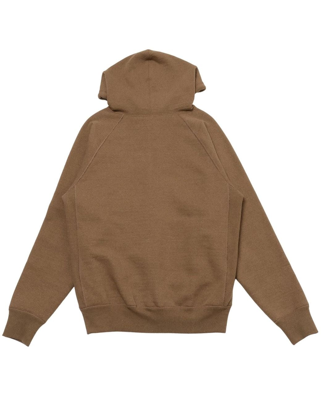 Wonder Looper Brown Double Heavyweight Iron Mordant Foxfibre Zip Hoodie for men