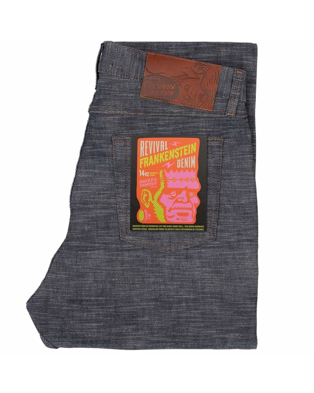 Naked & Famous Gray Weird Guy Revival Frankenstein Denim Jeans for men
