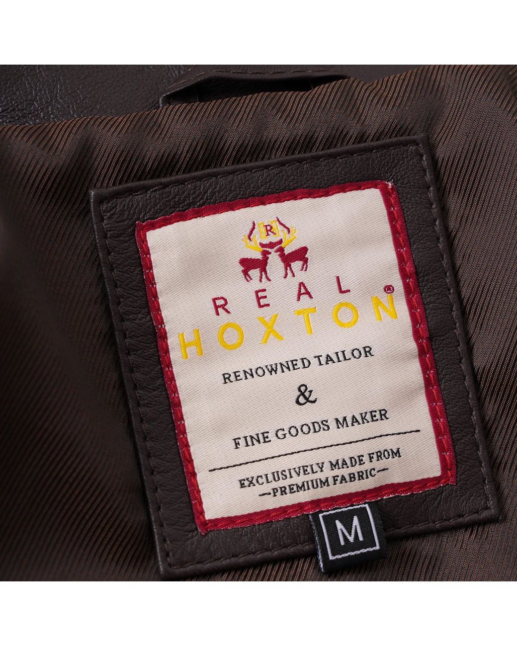 real hoxton Black Leather Gab Jacket for men