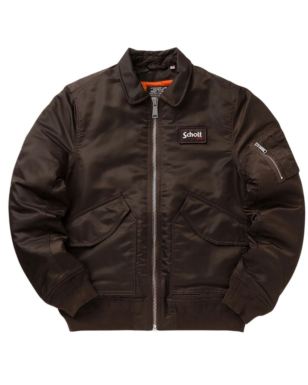 Schott Nyc Black Cwu Bomber Jacket for men