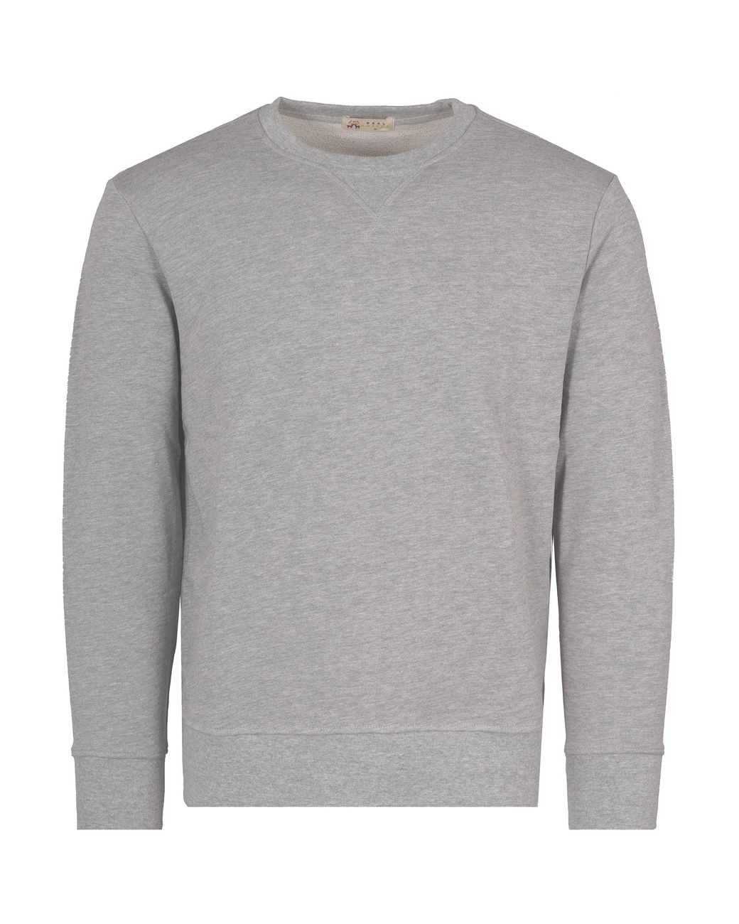real hoxton Gray Loopback Cotton Sweatshirt for men
