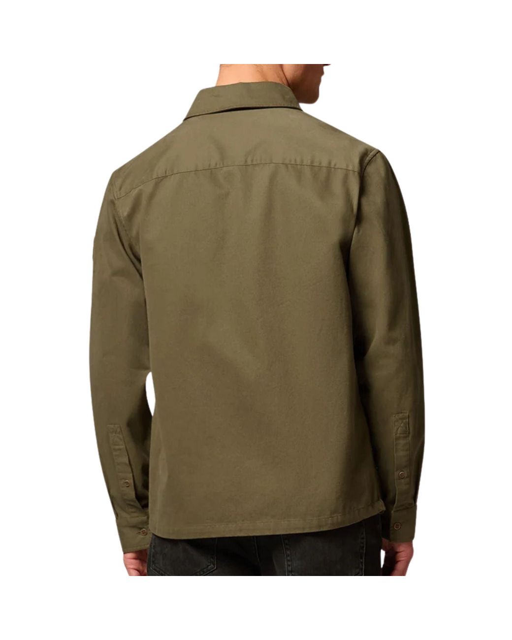 Belstaff Green Outpost Shirt Cotton Herringbone for men