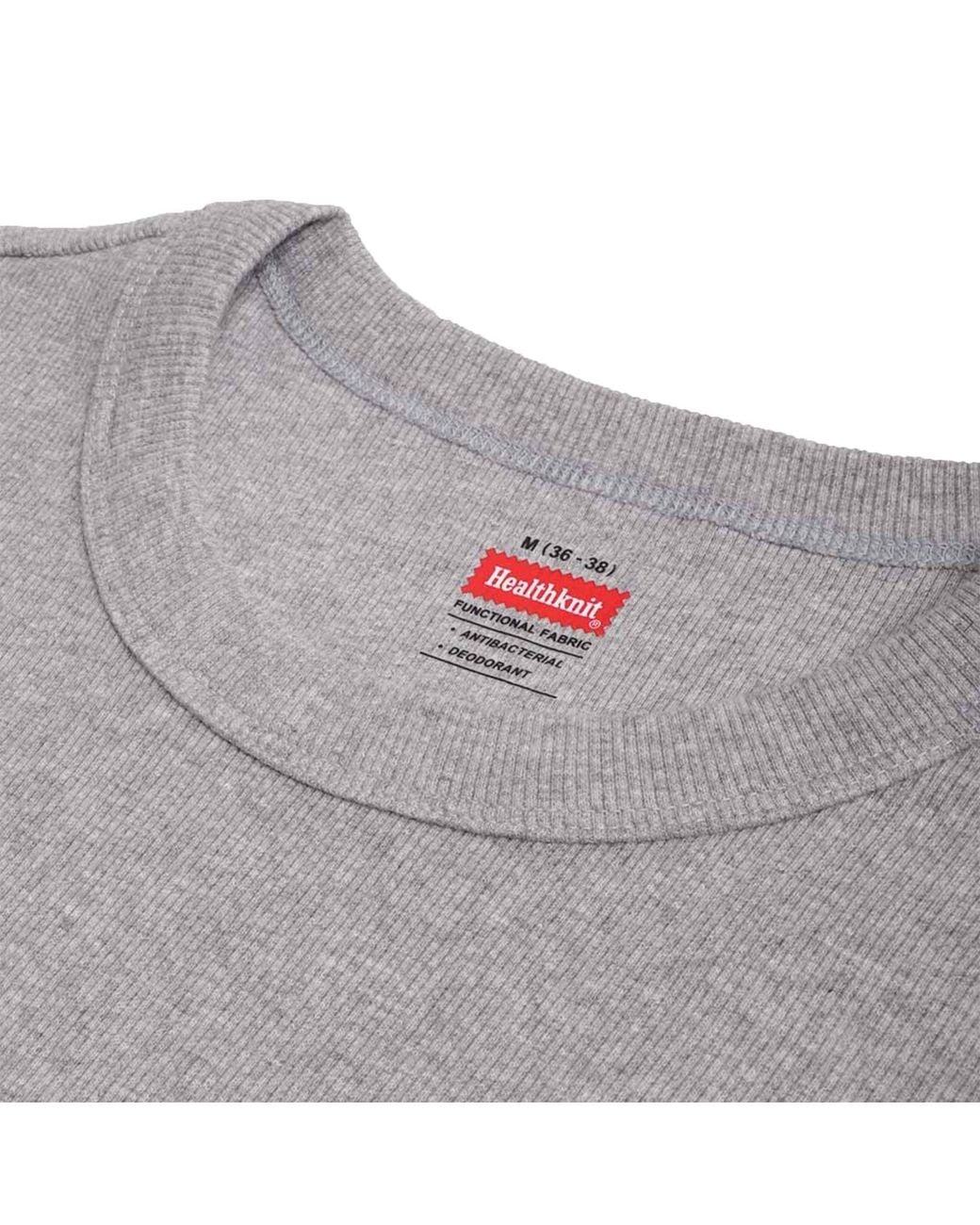 Healthknit Gray Heavyweight Rib Crew T-Shirt for men