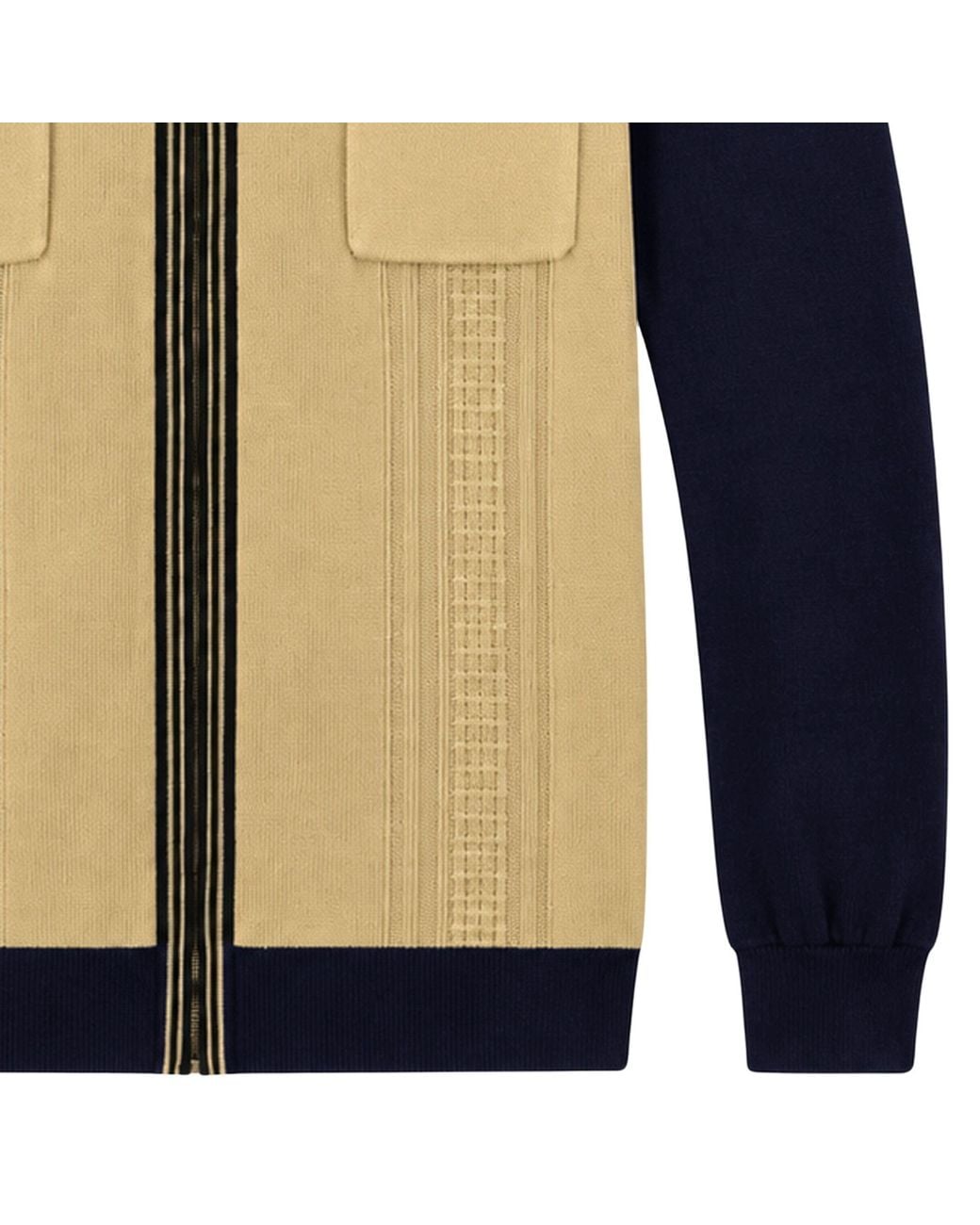 Gabicci Blue Lucerne Long Sleeve Zip Thru Knit for men