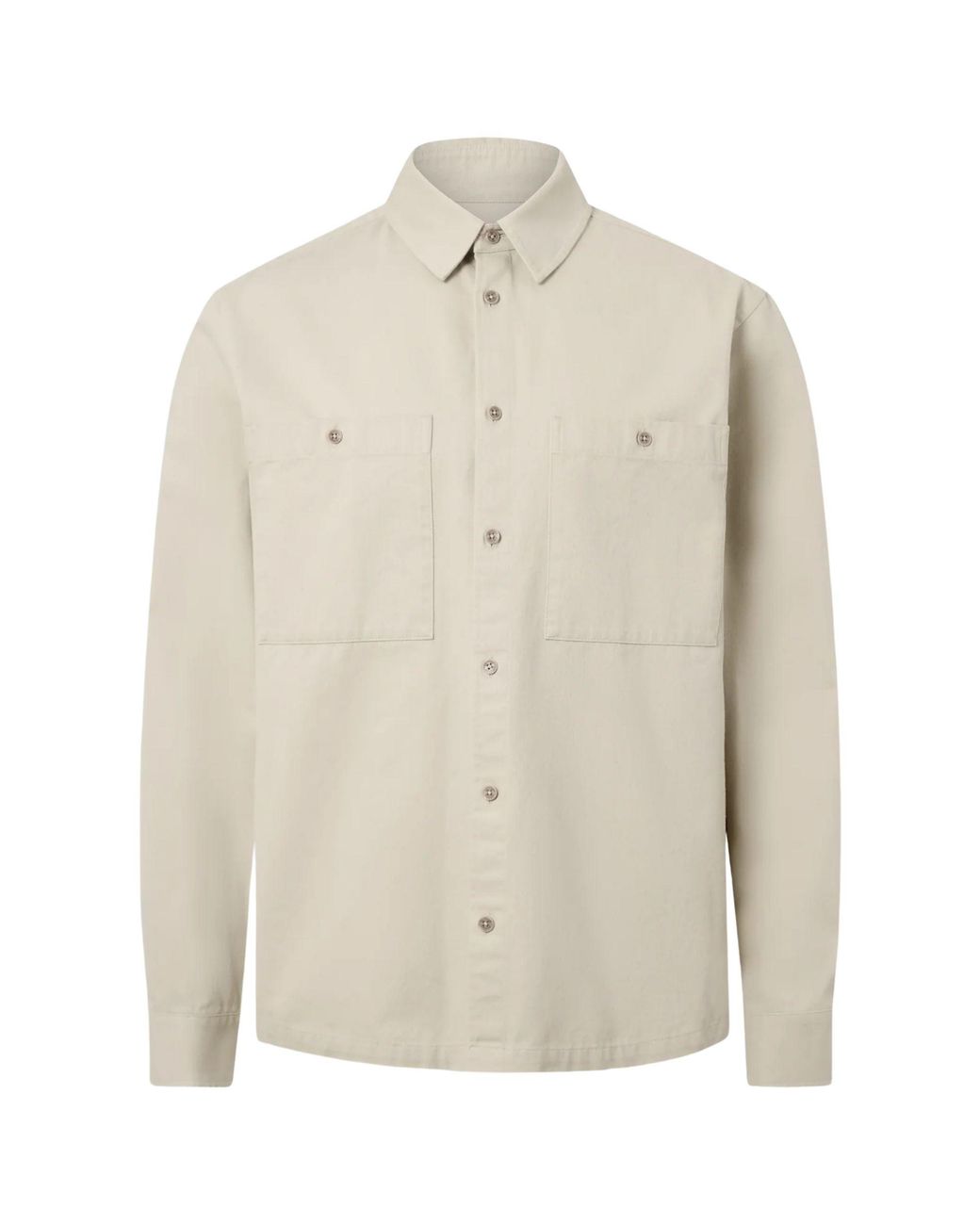 Belstaff White Outpost Shirt Cotton Herringbone for men