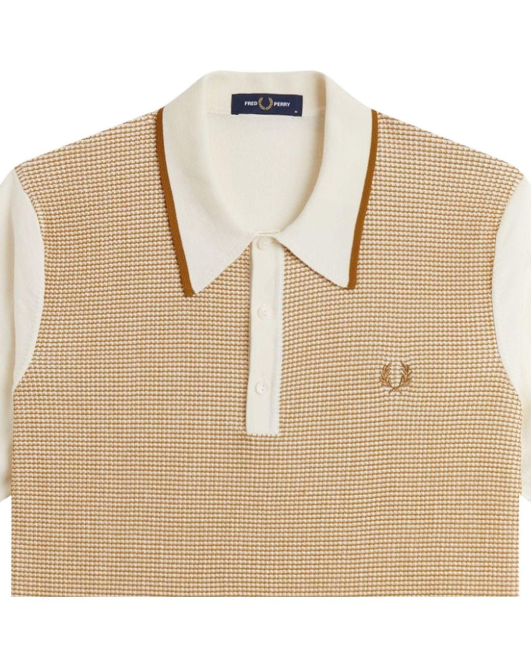Fred Perry Natural Tonic Waffle Knitted Shirt for men